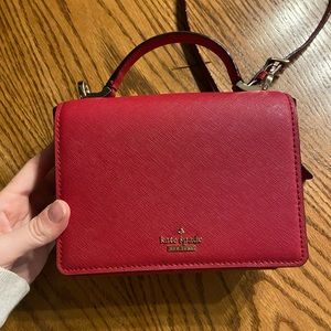 Red Kate spade crossbody purse